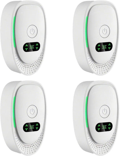 Plug-in Negative Ion Air Purifier (4-Pack) - Mini Portable Negative Ion Generator for Home, Quiet Deodorizer for Pets, Toilet, Office, Bedroom.