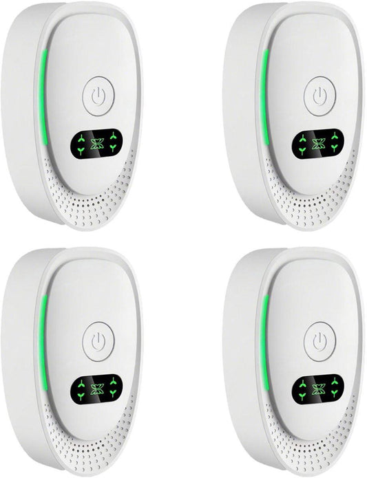 Plug-in Negative Ion Air Purifier (4-Pack) - Mini Portable Negative Ion Generator for Home, Quiet Deodorizer for Pets, Toilet, Office, Bedroom.