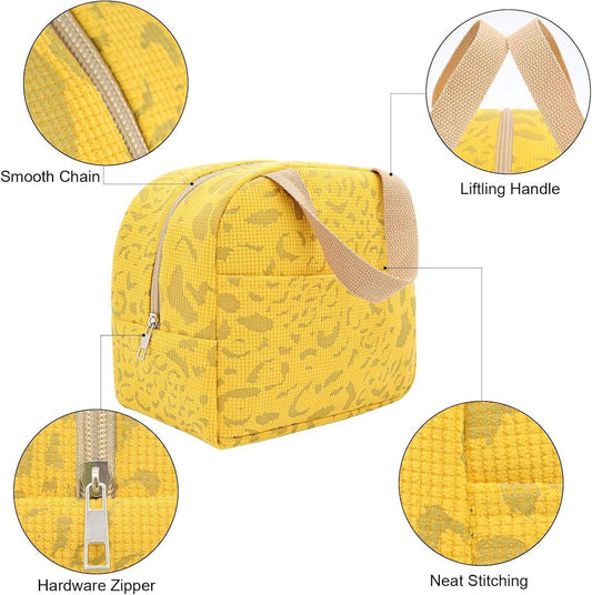 Children's Lunch Bags - Reusable Lunch Bag - Lunch Bags - Lunch Bags for Women and Men - Mini Insulated Bag 6L - Small Insulated Picnic Bag - For Work, School, Picnics and Travel (Yellow).
