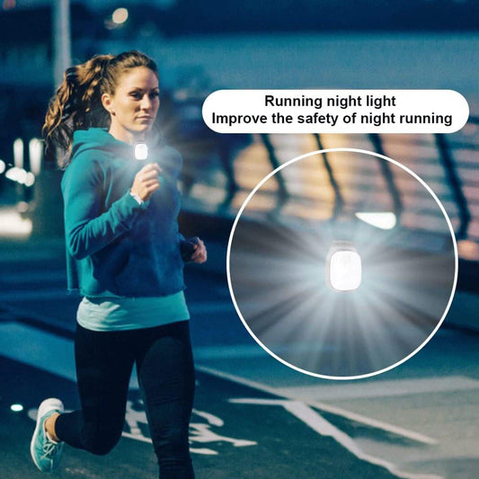 LED clip-on lights, set of 2, rechargeable, waterproof, safety lighting, running accessory, suitable for jogging, walking, running, fishing, camping and hiking..