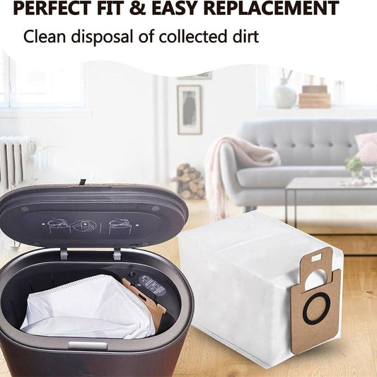 Vacuum cleaner bags - Eco-friendly vacuum cleaner bags - Practical vacuum cleaner bags - 8 reusable vacuum cleaner bags - Replacement parts for robot vacuum cleaners.