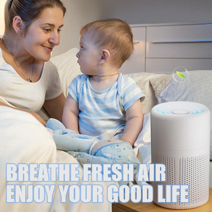 Air purifier - Home air purifier - With filter - Ultra quiet 37 dB - Portable air purifier - Eliminates pet dander, dust, mold, pollen, odors and smoke.