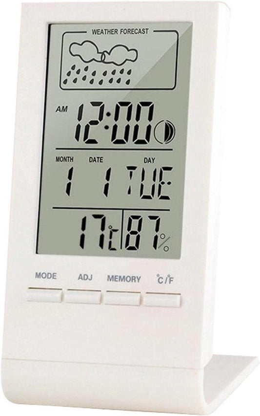 Weather Station - Thermometer - Hygrometer - Indoor/Outdoor Digital Weather Station with Radio-Controlled Clock, Trend Display and Date/Day of the Week - Smart Thermometer for Home and Office.