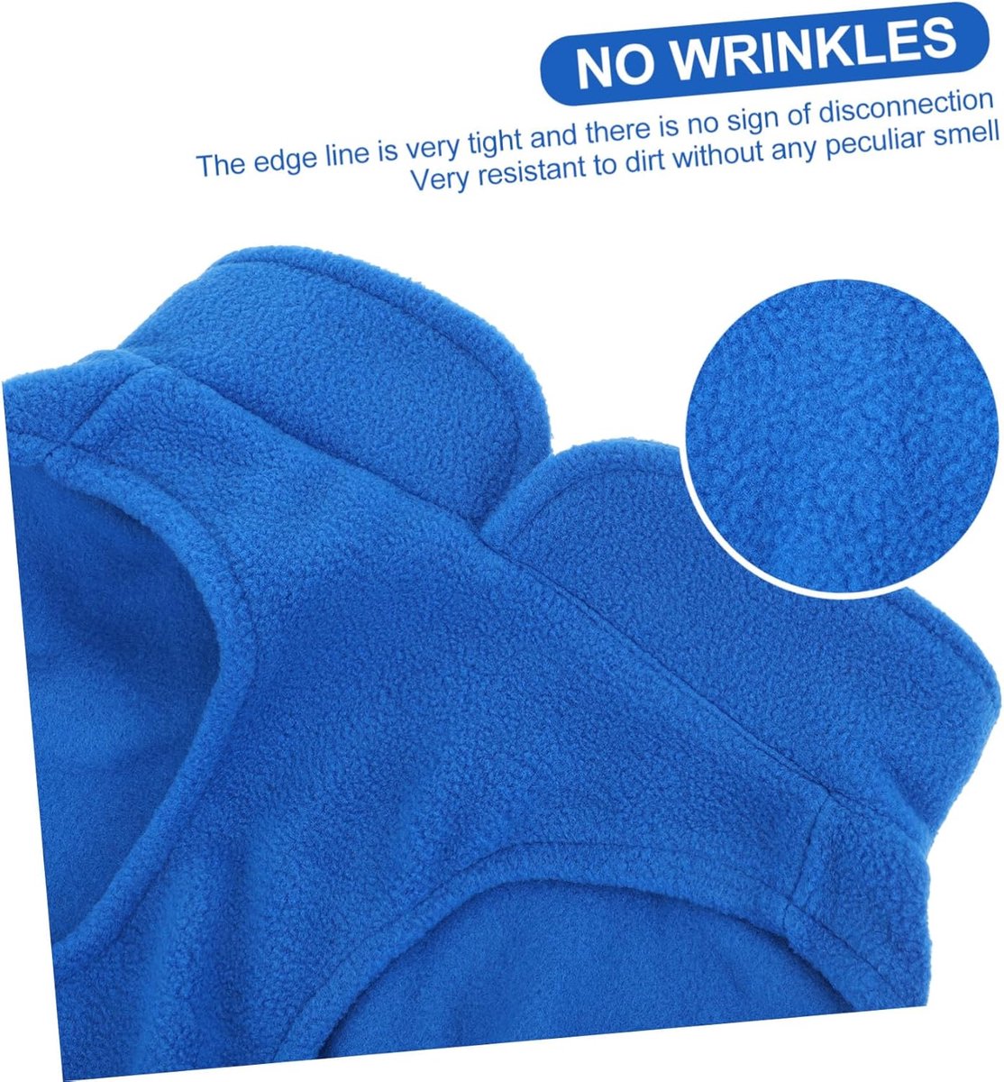 Dog coat - Fleece dog vest - Winter dog coat - Warm dog coat - Fleece dog sweater - Leash with O-ring - Perfect for small and medium dogs - Blue - Size S