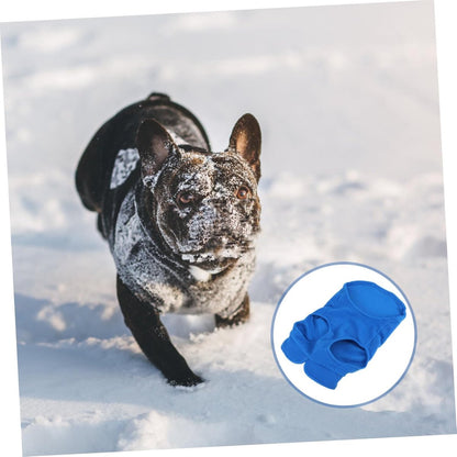 Dog Coat - Fleece Vest - Dog Sweater - Warm Winter Coat - Pull-On Fleece Coat - Leash with Ring - Perfect for Small and Medium Dogs - Blue - Size L