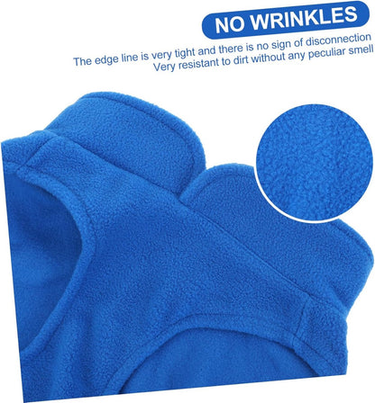 Dog Coat - Fleece Vest - Dog Sweater - Warm Winter Coat - Pull-On Fleece Coat - Leash with Ring - Perfect for Small and Medium Dogs - Blue - Size L