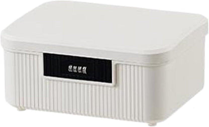 Lockable storage box - 9L lockable pillbox with double combination lock - Waterproof lockable box with combination lock - Perfect for personal belongings at home or in the office - Wit.