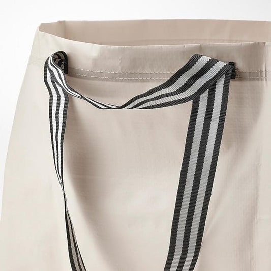 10 IKEA-style quality tote bags, shopping bags, large size, polypropylene, 68 x 36 cm, light beige, size L.