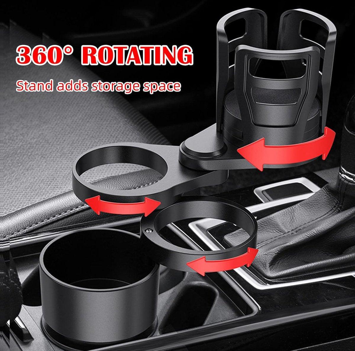 Universal 4-in-1 Car Organizer - Car Seat Organizer - Cup Holder - Drink Holder - Can and Bottle Holder - Car Accessories - High Quality - Coffee Holder - Foldable - Sturdy and Durable - Car Travel.
