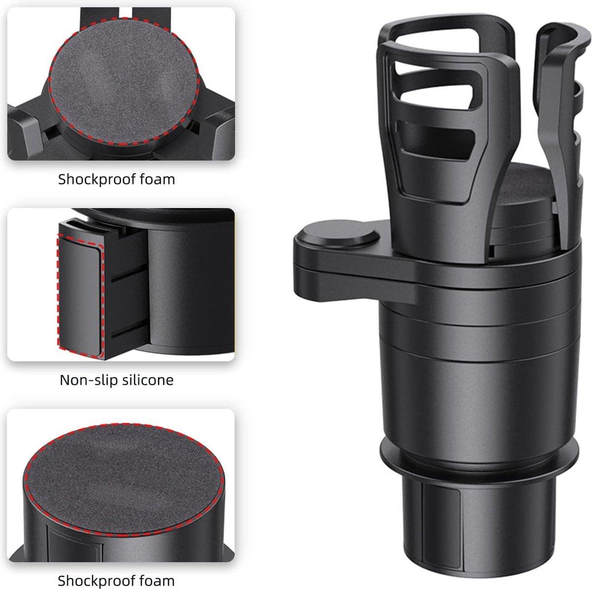 Universal 4-in-1 Car Organizer - Car Seat Organizer - Cup Holder - Drink Holder - Can and Bottle Holder - Car Accessories - High Quality - Coffee Holder - Foldable - Sturdy and Durable - Car Travel.