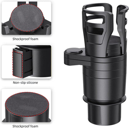 Universal 4-in-1 Car Organizer - Car Seat Organizer - Cup Holder - Drink Holder - Can and Bottle Holder - Car Accessories - High Quality - Coffee Holder - Foldable - Sturdy and Durable - Car Travel.