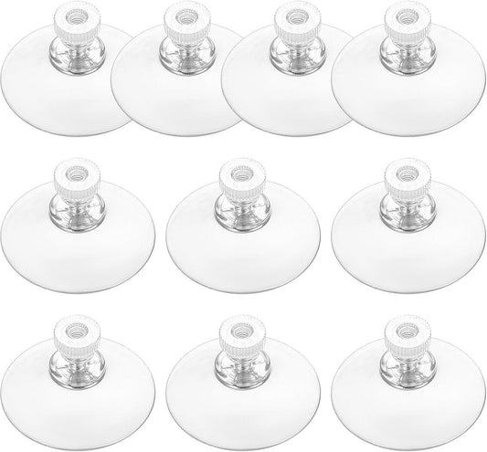 10 suction cups with M4 screws, 41 mm plastic suction cups, suction cups for windows, transparent suction cups, suction cups with 10 serrated nuts for mirrored glass wall doors and craft projects.