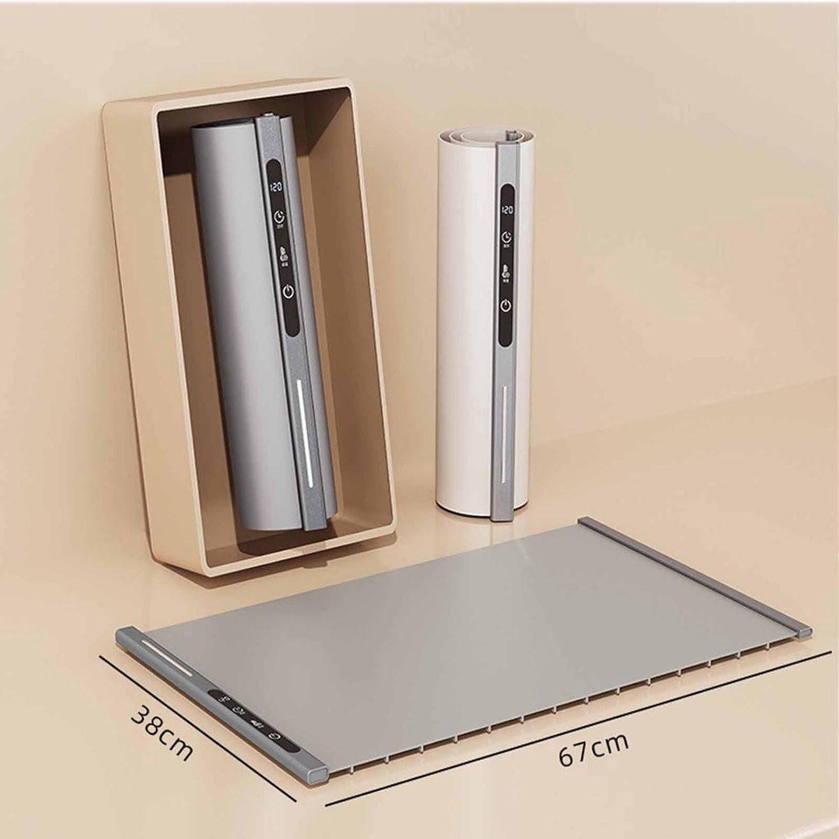 250W roll-up electric hot plate with 8 temperature settings and a 6-hour timer, for buffets, made of waterproof silicone, grey.
