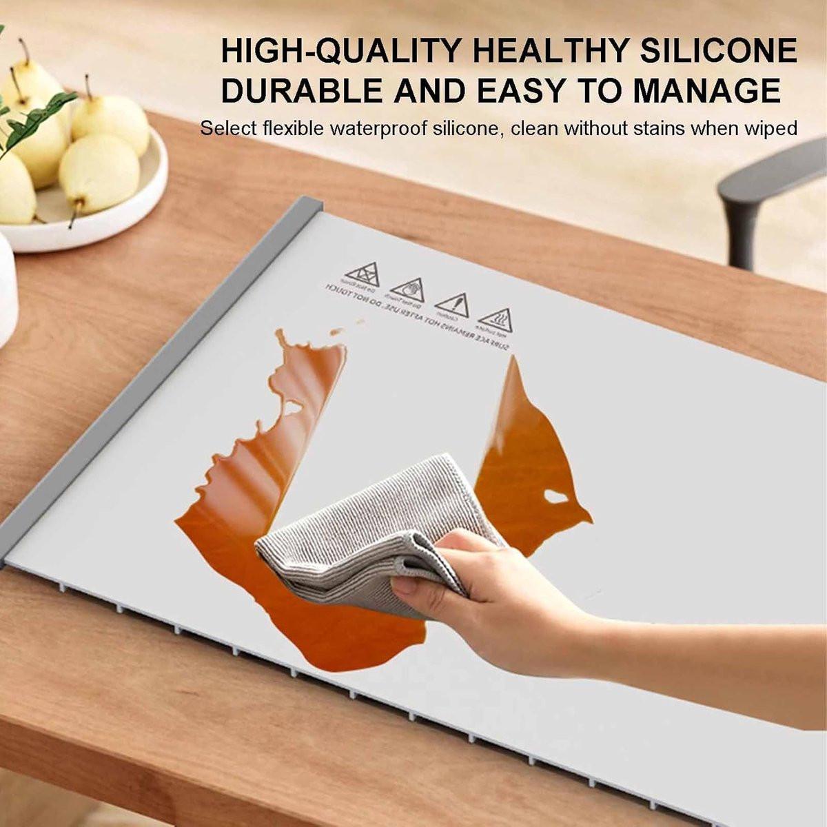 250W roll-up electric hot plate with 8 temperature settings and a 6-hour timer, for buffets, made of waterproof silicone, grey.