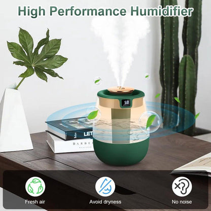 Humidifiers - Bedroom humidifier - Mini humidifier - Children's room humidifier - Humidifier with hygrometer - Humidifier with night light for bedroom - Children's room - Plants - Vegetables.