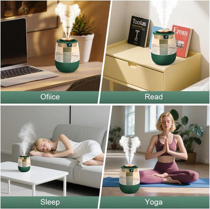 Humidifiers - Bedroom humidifier - Mini humidifier - Children's room humidifier - Humidifier with hygrometer - Humidifier with night light for bedroom - Children's room - Plants - Vegetables.