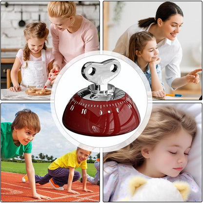 Educational Clock - High-Quality Educational Clock for Children - Kids Timer - Countdown Timer - Leather Time-Reading Clock - Educational Clock - Homework Helper - Educational Toys - Home Education - Red.