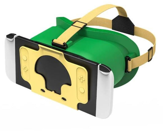Suitable for Nintendo Switch VR headsets and OLED models, VR virtual reality glasses with adjustable HD lenses, comfortable headband, suitable for 3D VR games on Nintendo Switch OLED, suitable for children's boys - green.