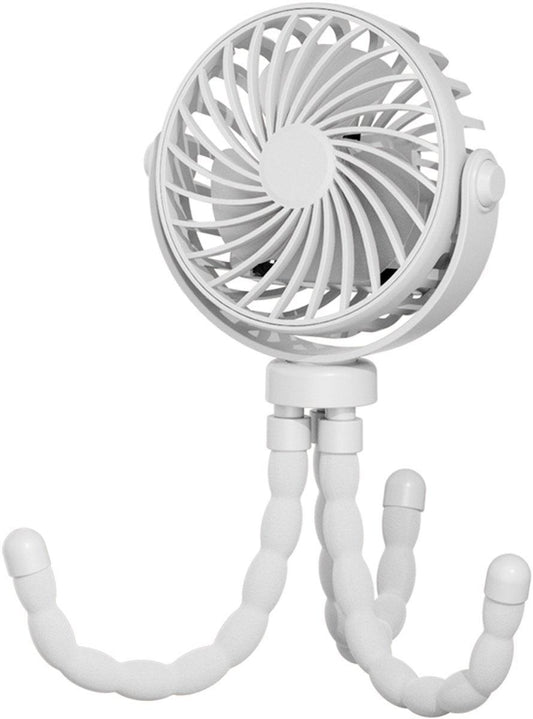 Handheld Fan - Rechargeable Portable Fan - Wit - Cordless Table Fan - Mini Stroller Fan - 3 Modes - Mini Fan - Festival Fan - Octopus Fan.