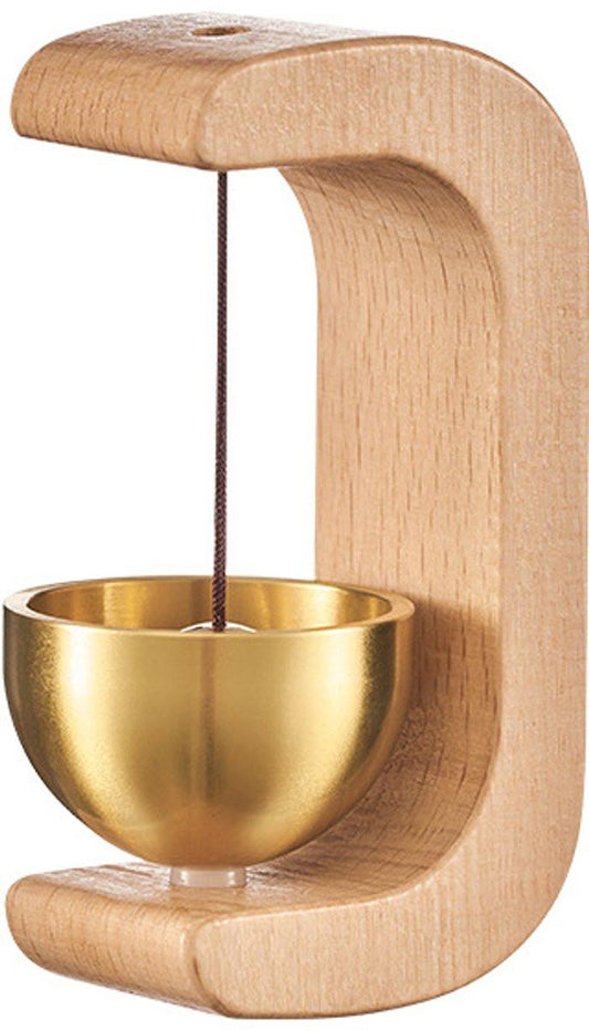 Doorbell - Doorbells - Door Hardware - Wooden Magnetic Doorbell - Door Chime - for shop, refrigerator, porch, garden, entrance, restaurant, office, housewarming gift (C-shaped).