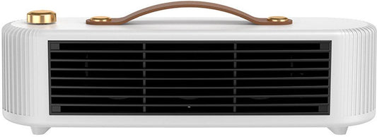 Auxiliary heater, small solar electric heater for home, office or workspace use (White).
