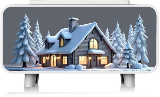 Snow House 3-in-1 Humidifier - Aromatherapy - Bedroom - Automatic Fragrance Diffuser - Mood Lighting - 7 Colors - Halloween Decoration - Christmas Gifts - For Home/Office - Wit.