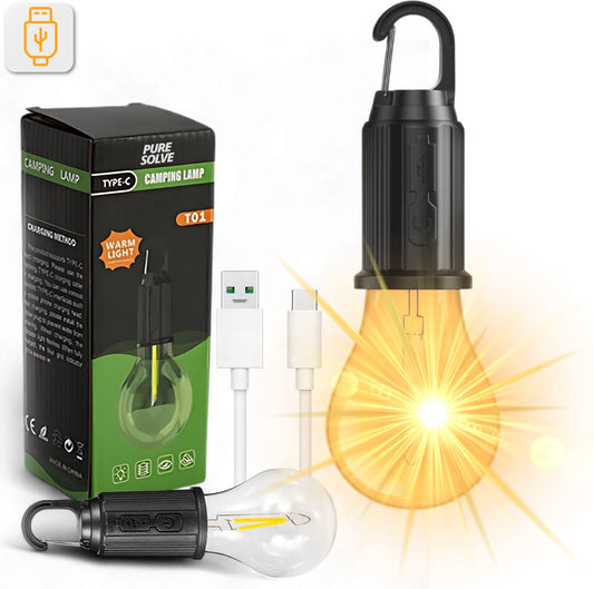 2-piece camping lamp - emergency lighting - 3 settings - camping lamp - rechargeable camping lamp - tent lamp.