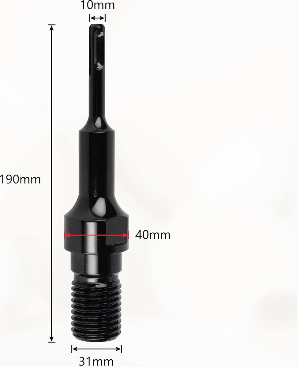 Chisel - Drill Bit Set - SDS Plus Adapter - Chisels - Drill - Steel - Black - Drill Connecting Rod - Baby Clothes Accessories for Electric Drills - 1 1/4 inch UNC to SDS Plus.