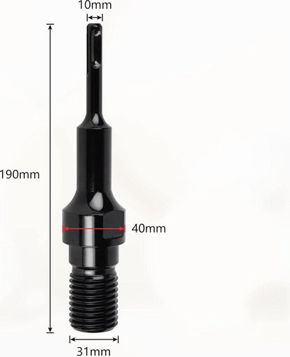 Chisel - Drill Bit Set - SDS Plus Adapter - Chisels - Drill - Steel - Black - Drill Connecting Rod - Baby Clothes Accessories for Electric Drills - 1 1/4 inch UNC to SDS Plus.