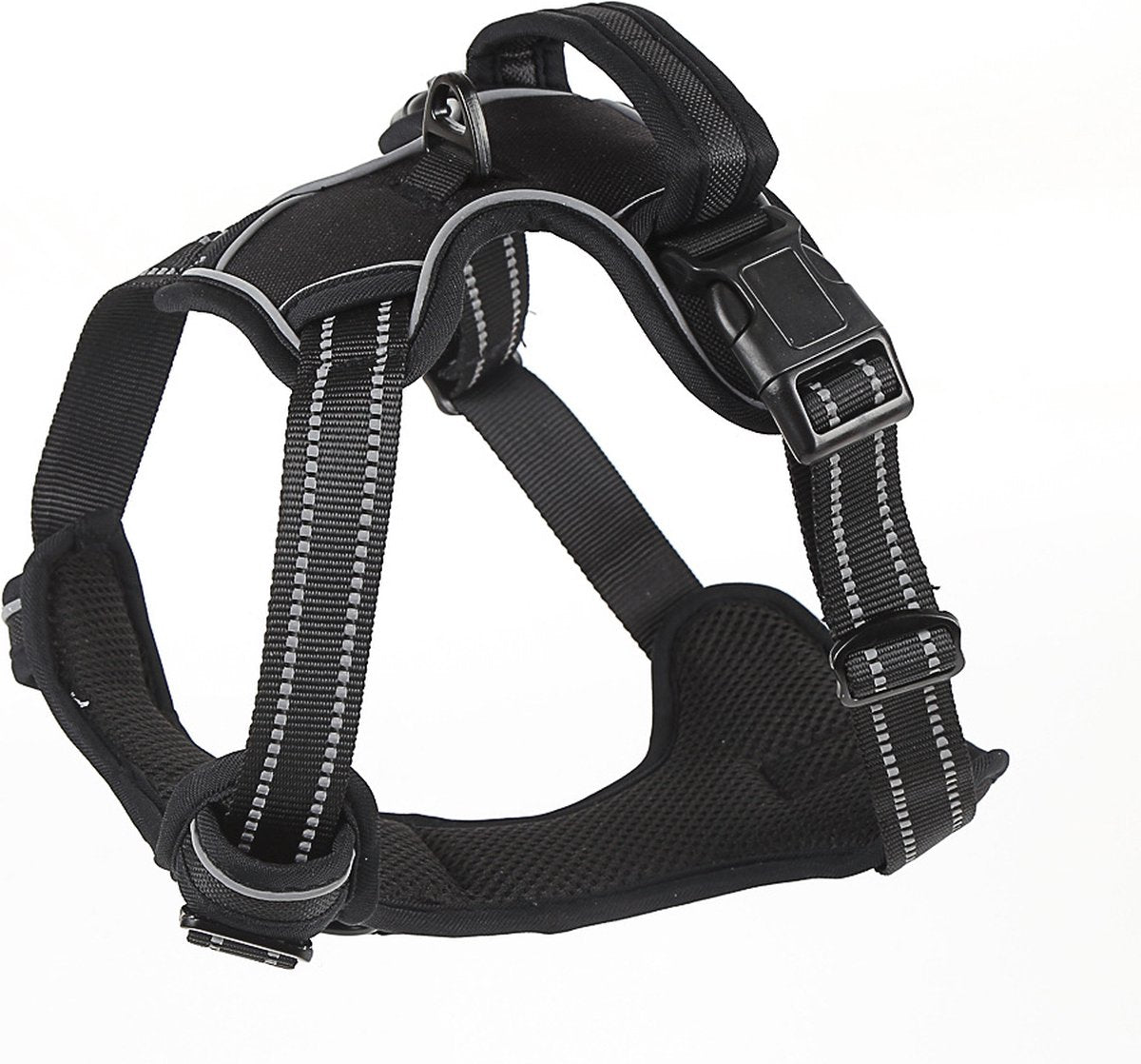 Nixnix - Dog Harness - Size XL - Anti-Trek Harness - Dog Harness - Y-Shaped Dog Harness - Reflective - Black