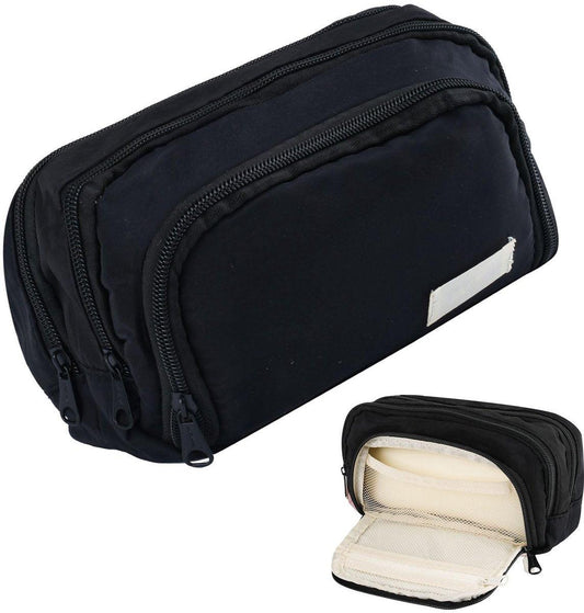 Pencil Case - Pencil Case - Adults - Boys and Girls - School Pencil Case - Black.