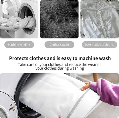 Set of 3 Laundry Bags - Net Clothes - Groot Laundry Nets - Large, Strong Bags - Delicate Clothes - Perfect for Washing Machines - Jackets - Jeans - 40 x 50 cm - Household Accessory