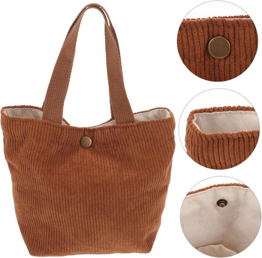 Lunch bag - Insulated bags - Tote bag - Shopping bag - Storage bag - Simple lunch bag - Outdoor lunch bag - Bento tote bag - Mini Bento bag - Lunch bag - Storage bag - Corduroy.