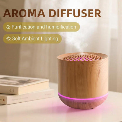 Humidifiers - Aromatherapy Humidifier - 300ml Diffuser - Air Humidifier - Room Humidifier - 7-Color LED - Light and Automatic Shut-Off - Essential Oil Diffuser for Home and Office (Light Color).