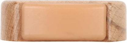 Round wooden doorstop, shockproof and anti-slip, set of 6, 4.5 x 4.2 x 1.6 cm, for floor and parquet, light brown, 45 x 42 x 16 mm.