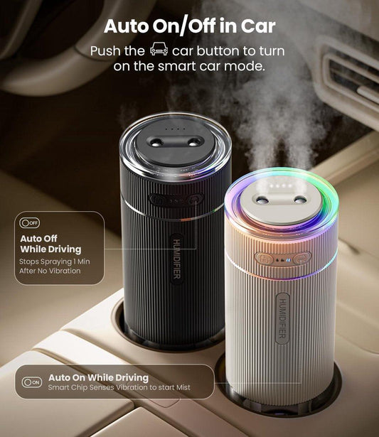 Humidifiers - Air humidifier - Bedroom humidifier - Mini desktop humidifier for travel, office, or children's room - Black.