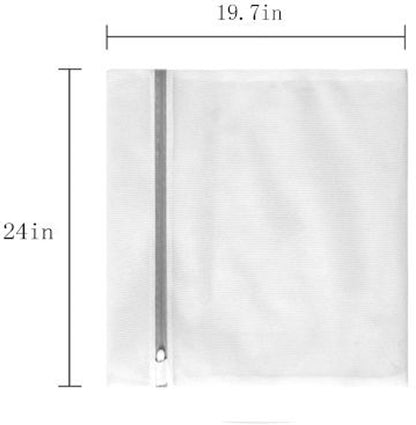 Set of 3 Laundry Bags - Net Clothes - Groot Laundry Nets - Large, Strong Bags - For Delicate Clothes - Perfect for Washing Machines - Jackets - Jeans - 50 x 60 cm - Household Accessory