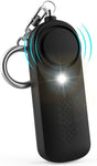 Personal Alarm - 130 dB - Security Siren - Self-Defense Siren - With LED Light-Up Keyring - For Children, Women, Students and Seniors (Black).