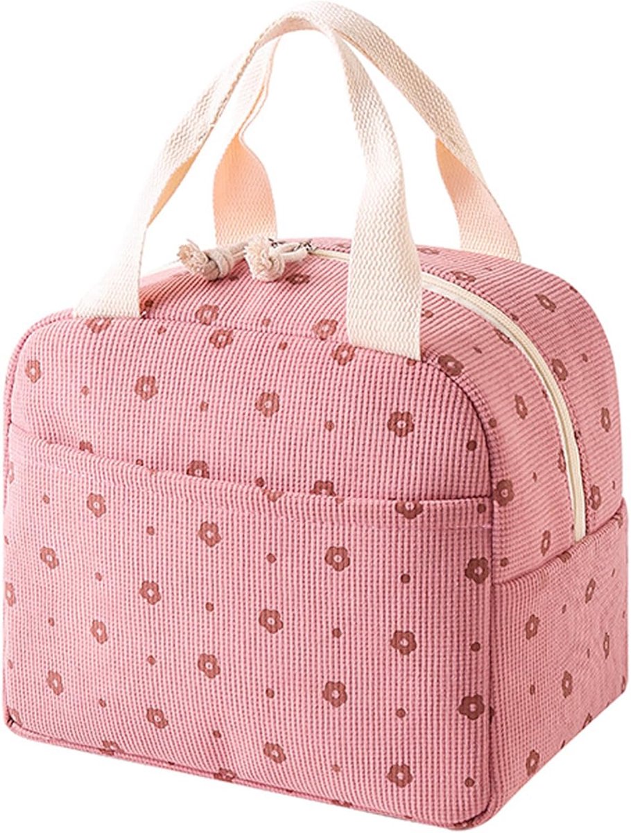 Women's Insulated Lunch Bag - Pink Insulated Bag for Work and School.