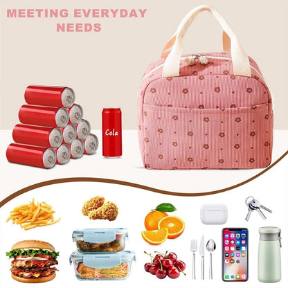 Women's Insulated Lunch Bag - Pink Insulated Bag for Work and School.
