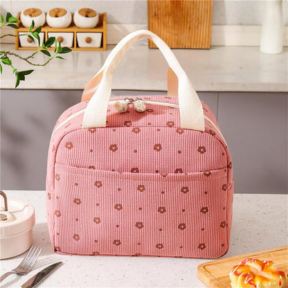 Women's Insulated Lunch Bag - Pink Insulated Bag for Work and School.