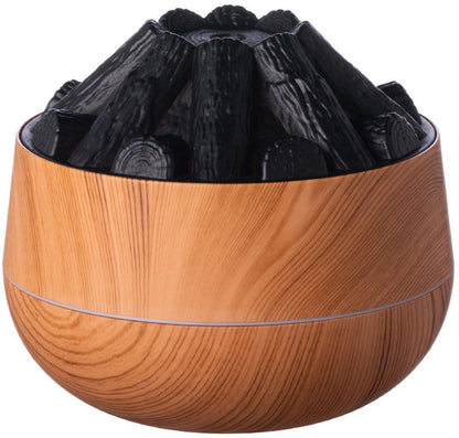 Aromatherapy Air Humidifier - Flame Effect Aromatherapy Diffuser - 300ml - Bedroom Humidifier - Campfire Shape - Small Ultra-Quiet USB Portable Humidifier for Home and Office (Light Color).