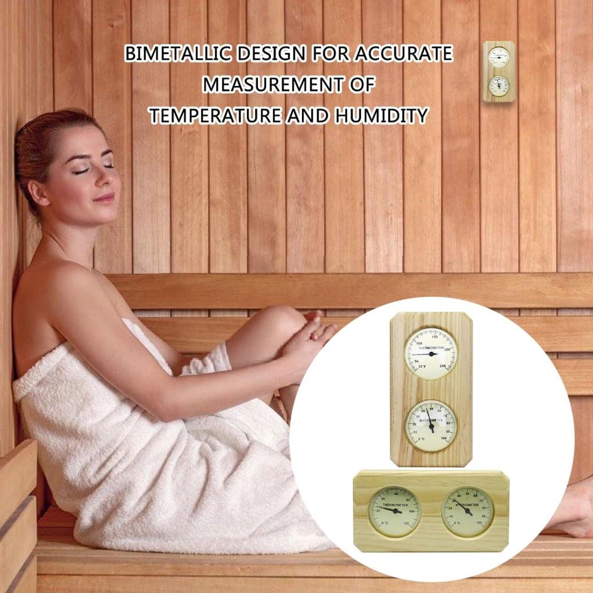 Indoor Thermometer - Indoor Thermometer - Thermometer - Weather Station - Hygrometer - Waterproof Wall-Mounted Thermometer and Hygrometer - Suitable for Indoor Bathroom, Sauna, Baby's Room.