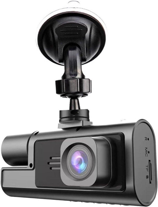 Dashcam - Dual lens 1080p - HD video recorder, wide viewing angle - Loop recording - For safety while driving, parking and traveling.