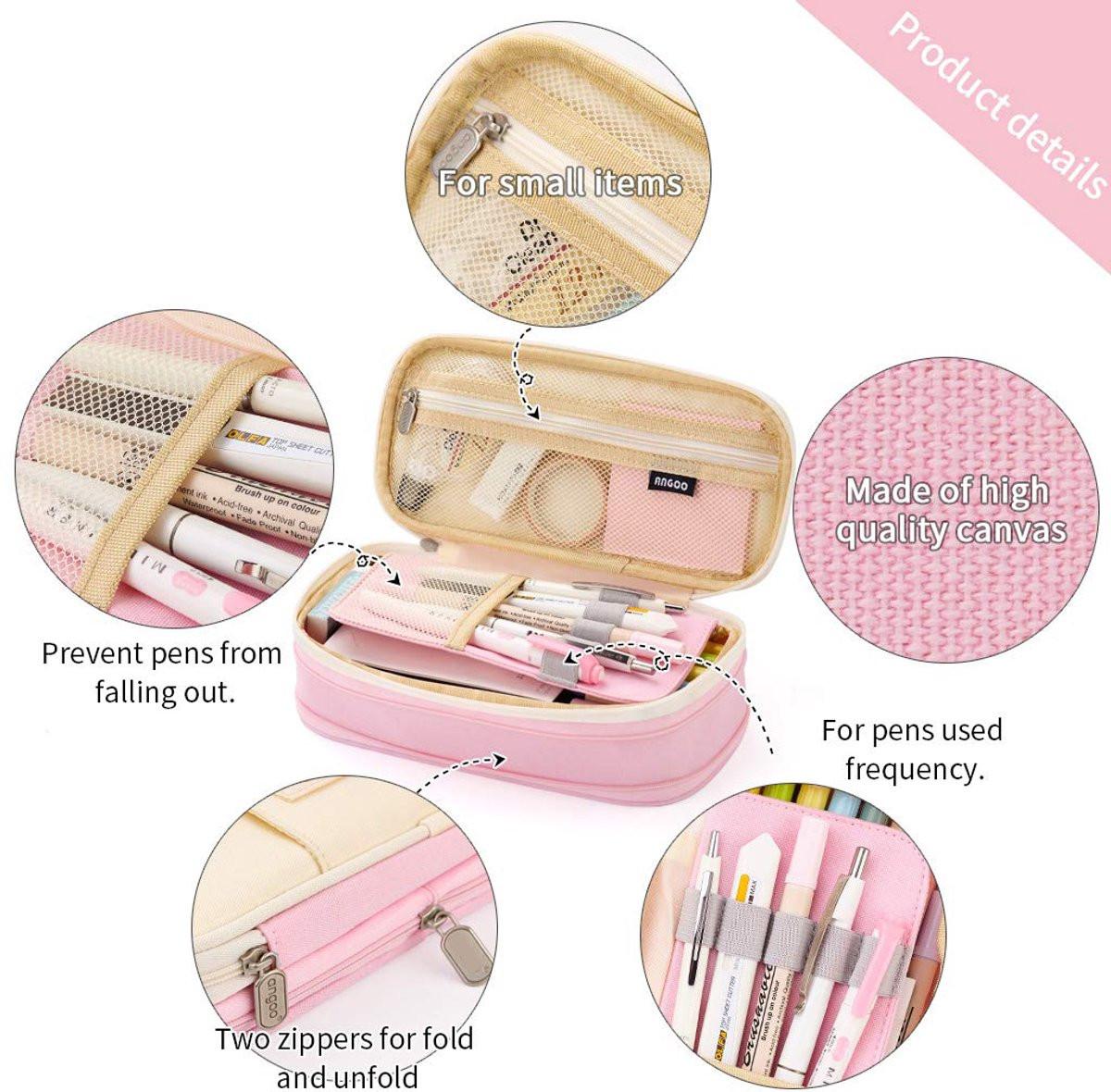 Pencil Case - Pencil Case - Pencil Case - Pencil Case - Pencil Case for Children and Adults - School Pencil Case for Boys and Girls - Pencil Case - Pink.