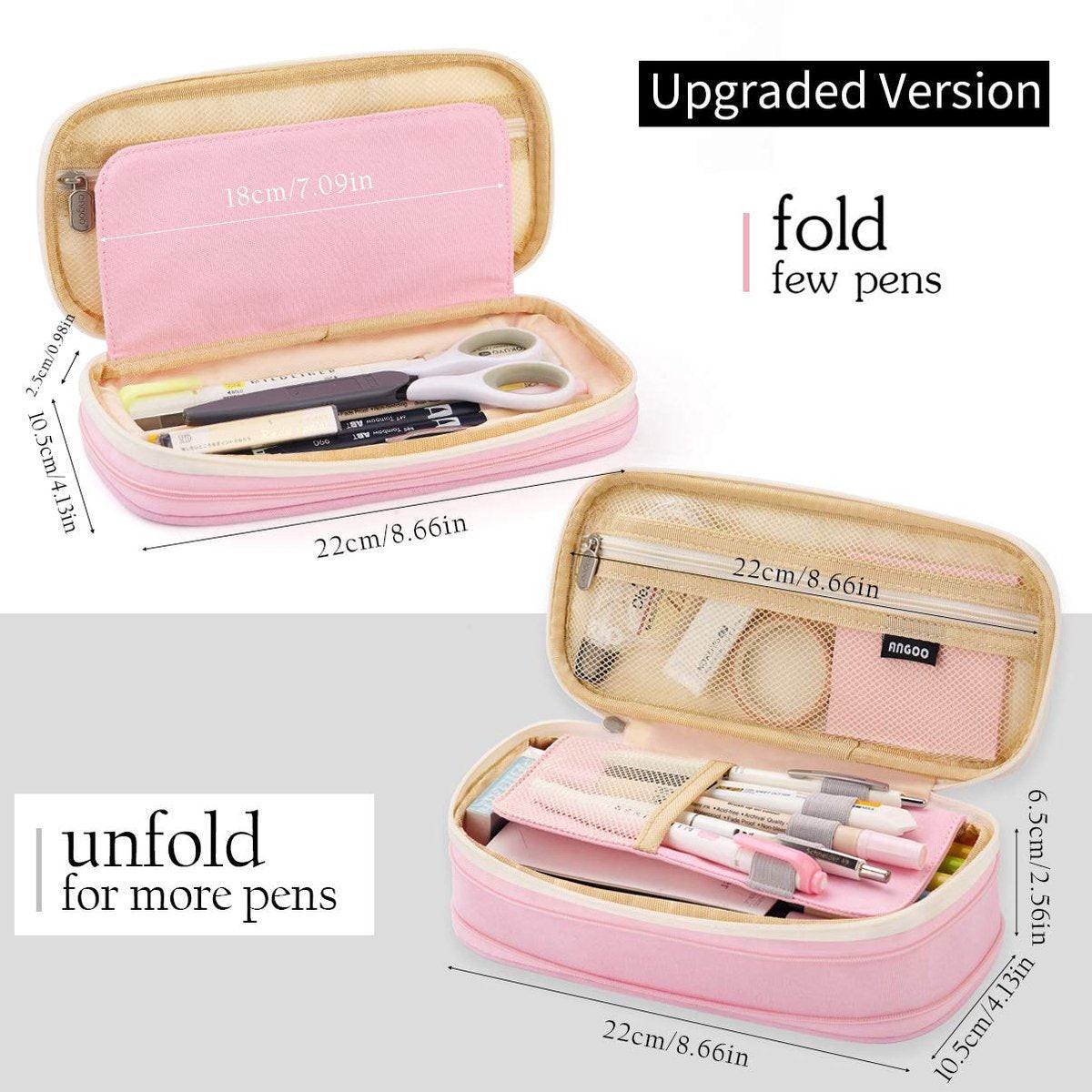 Pencil Case - Pencil Case - Pencil Case - Pencil Case - Pencil Case for Children and Adults - School Pencil Case for Boys and Girls - Pencil Case - Pink.