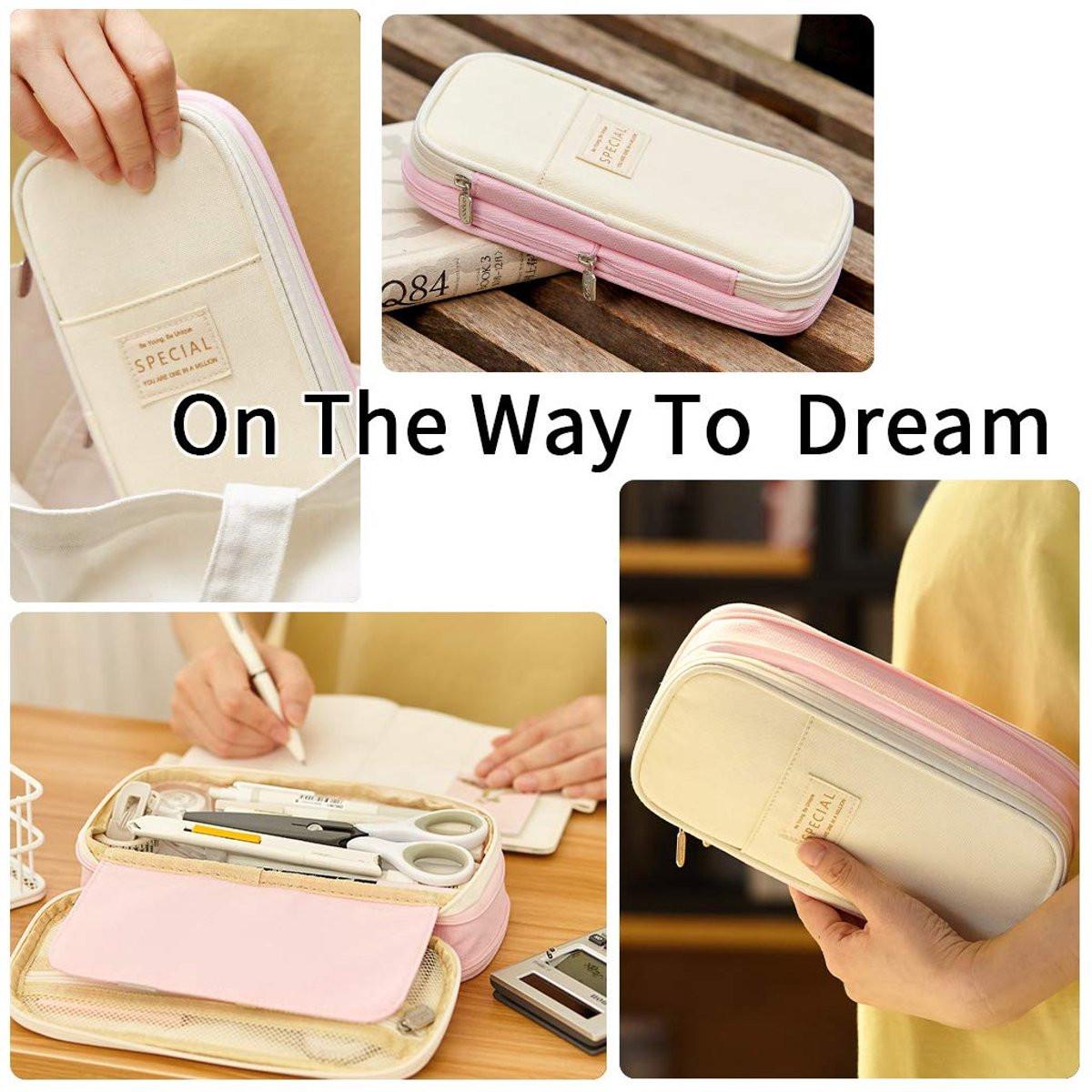 Pencil Case - Pencil Case - Pencil Case - Pencil Case - Pencil Case for Children and Adults - School Pencil Case for Boys and Girls - Pencil Case - Pink.