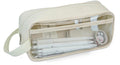 Transparent pencil case - Grijs - Groot - 21 x 9 x 7 cm - For School, Boys, Girls and Adults - Pencil Case.