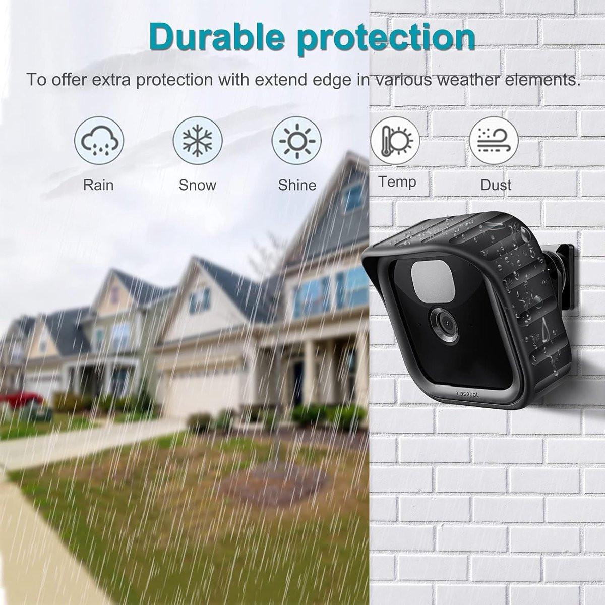 Protective Camera Covers - Pack of 2 Silicone Protectors - Flexible and Lightweight - Scratch Resistant - Made of Silicone - For Security Cameras with Flash.
