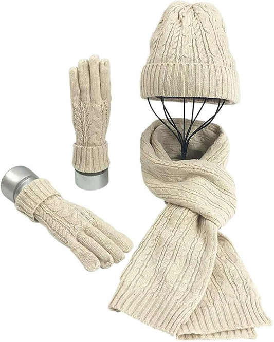 Women's Winter Hat and Scarf - Ski Hat - Gloves - Warm Winter Hat - Snowboard, Skate, Riding - Windproof and Warm - Soft and Comfortable - Warm Fleece Lining - Neck Warmer.